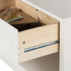 Maison Belfort Meuble TV Lillehammer I - 3 éléments - Pin massif - Epicéa blanc -loftscape Boutique wohnwand lillehammer i 3 teilig kiefer massiv weiss 1655002