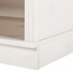 Maison Belfort Meuble TV Lillehammer I - 3 éléments - Pin massif - Epicéa blanc -loftscape Boutique wohnwand lillehammer i 3 teilig kiefer massiv weiss 1655006