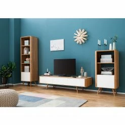 Studio Copenhagen Étagère Loca - Partiellement en chêne sauvage massif - Hauteur : 125 cm -loftscape Boutique wohnwand loca wildeiche teilmassiv 4920152