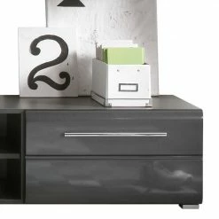 Loftscape Meuble TV Tadeus I (4 éléments) - Avec éclairage Gris brillant / 13 Loftscape Meuble TV Tadeus I (4 éléments) - Avec éclairage Gris brillant / -loftscape Boutique wohnwand tadeus i 4 teilig inkl beleuchtung hochglanz grau grau 977146