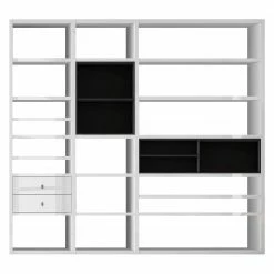 Loftscape Etagère XL Emporior l.A - Blanc brillant / Noir - Sans éclairage