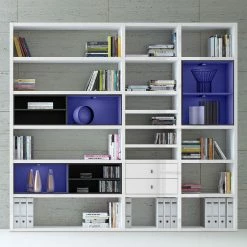 Loftscape Etagère XL Emporior l.B - Blanc brillant / Noir - Avec éclairage 8 Loftscape Etagère XL Emporior l.B - Blanc brillant / Noir - Avec éclairage -loftscape Boutique xl regalwand emporior i b rgb led beleuchtung hochglanz weiss schwarz 3396581