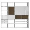 Loftscape Etagère XL Emporior l.C - Sans éclairage -loftscape Boutique xl regalwand emporior i c hochglanz weiss eiche sonoma dekor ohne beleuchtung 2206678
