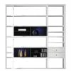Loftscape Etagère XL Emporior II - Blanc brillant / Noir - Avec éclairage -loftscape Boutique xl regalwand emporior ii mit beleuchtung hochglanz weiss schwarz 2208146