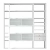 Loftscape Etagère XL Emporior II - Blanc brillant / Blanc - Sans éclairage -loftscape Boutique xl regalwand emporior ii ohne beleuchtung hochglanz weiss weiss 2217786