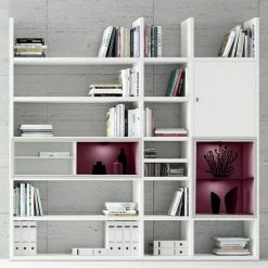 Loftscape Etagère XL Emporior IV - Blanc brillant / Blanc - Avec éclairage -loftscape Boutique xl regalwand emporior iv rgb led beleuchtung hochglanz weiss weiss 3397717