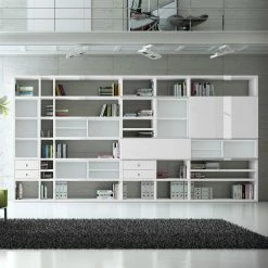 Loftscape Etagère XXL Emporior I.B - Sans éclairage -loftscape Boutique xxl regalwand emporior i b hochglanz weiss ohne beleuchtung 2206946