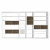Loftscape Etagère XXL Emporior II - Blanc brillant / Imitation chêne de Sonoma - Sans éclairage -loftscape Boutique xxl regalwand emporior ii ohne beleuchtung hochglanz weiss eiche sonoma dekor 2220642