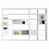 Loftscape Etagère XXL Emporior II - Blanc brillant / Blanc - Avec éclairage -loftscape Boutique xxl regalwand emporior iii mit beleuchtung hochglanz weiss weiss 2220778