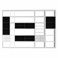 Loftscape Etagère XXL Emporior III - Blanc / Noir - Sans éclairage