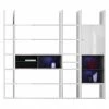 Loftscape Etagère XXL Emporior IV.B - Blanc brillant / Noir - Avec éclairage -loftscape Boutique xxl regalwand emporior iv b mit beleuchtung hochglanz weiss schwarz 2202974