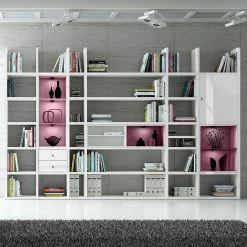 Loftscape Etagère XXL Emporior V.A - Blanc brillant / Blanc - Avec éclairage 8 Loftscape Etagère XXL Emporior V.A - Blanc brillant / Blanc - Avec éclairage -loftscape Boutique xxl regalwand emporior v a rgb led beleuchtung hochglanz weiss weiss 3396857