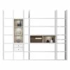 Loftscape Etagère XXL Emporior VII - Blanc brillant / Imitation chêne de Sonoma - Avec éclairage -loftscape Boutique xxl regalwand emporior vii mit beleuchtung hochglanz weiss eiche sonoma dekor 2205162