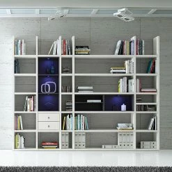 Loftscape Etagère XXL Emporior VII - Blanc / Noir - Avec éclairage 10 Loftscape Etagère XXL Emporior VII - Blanc / Noir - Avec éclairage -loftscape Boutique xxl regalwand emporior vii weiss schwarz 289445