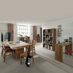 Wolf-Möbel Étagère de séparation Yoga VI - Sheesham massif -loftscape Boutique yoga raumteiler quer 1354336