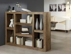 Wolf-Möbel Étagère de séparation Yoga VI - Sheesham massif -loftscape Boutique yoga raumteiler vi sheesham massiv natur 389473